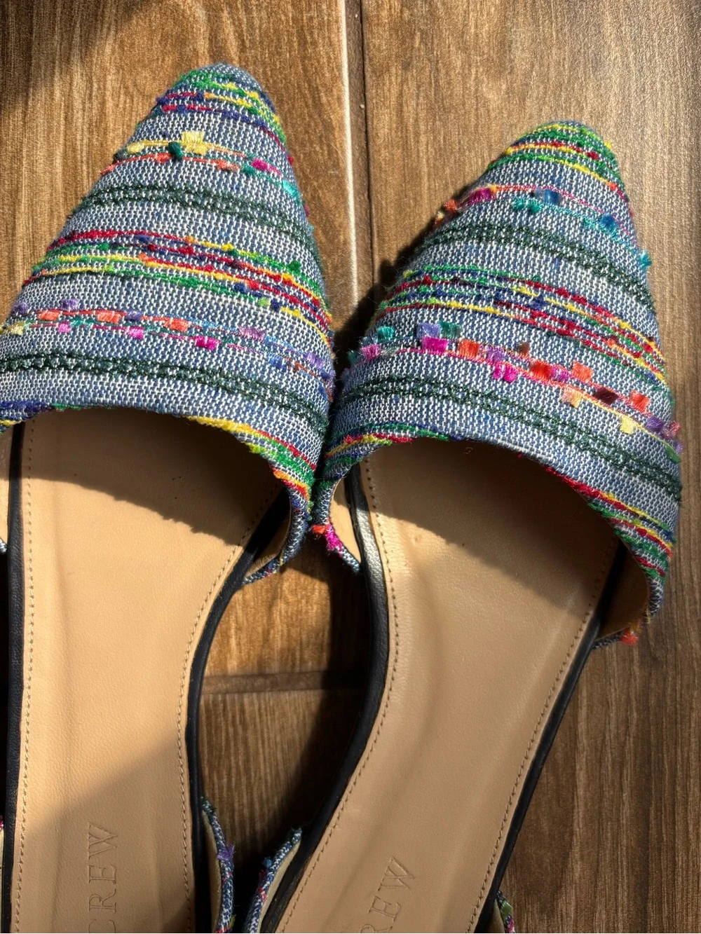 J. Crew Women's Multicolor Pointed-Toe Tweed Flats